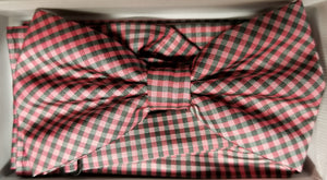 Brand Q Red & Black Plaid Bow Tie Set