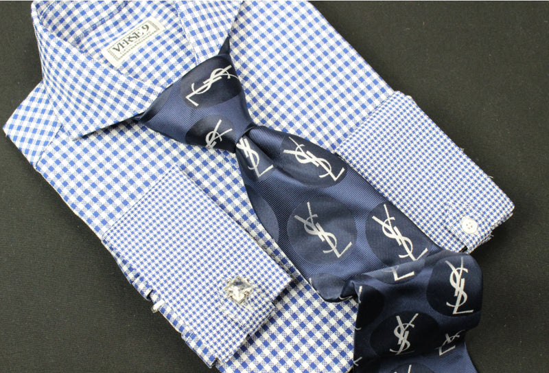 YSL 2(NAVY)- Tie & Hanky