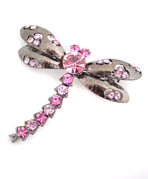 Dragonfly Pink Diamond Broach
