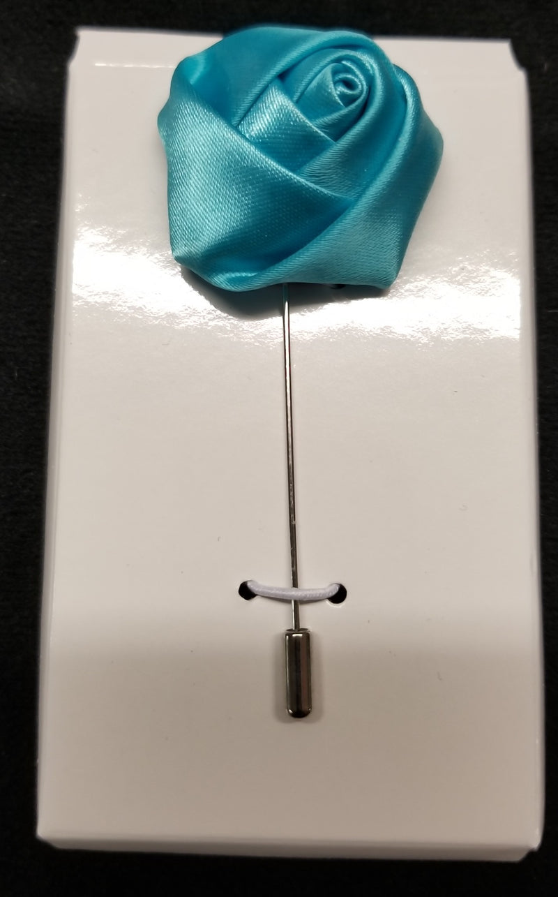 Brand Q Turquoise Blue Rose Lapel Pins