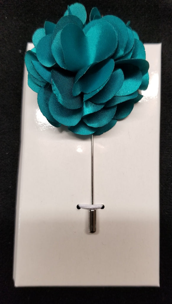 Brand Q Aqua Green Flower Lapel Pins