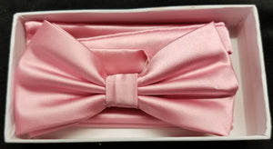 Brand Q Pink Solid Bow Tie Set