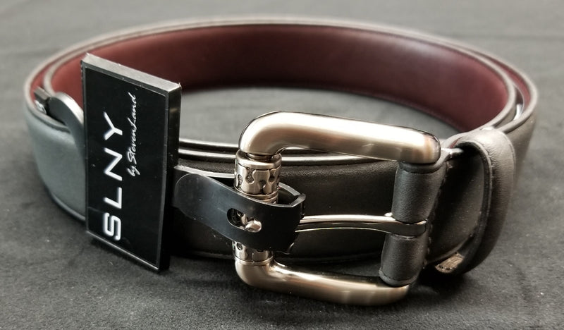 Steven Land Black Men's Genuine Leather Dress Casual Belts