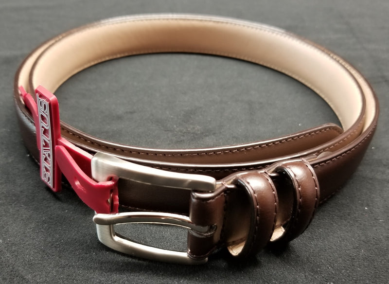 STATUS DARK BROWN MEN'S GENUINE LEATHER DRESS BELTS