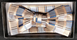 Pre-Tied Jacquard Tan/Brown/Blue Pattern Print Bow Tie Set