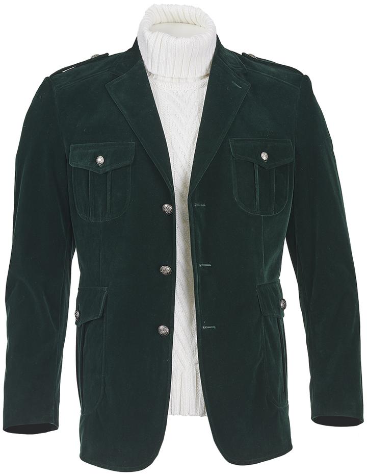 Paramilitary Velveteen Blazer