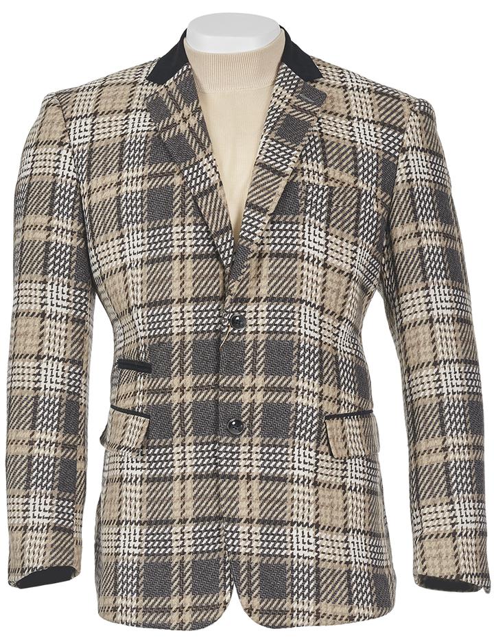 Oversized Yarn-Dye Check Blazer