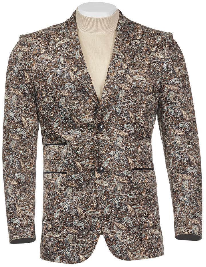 Paisley Pattern Velveteen Blazer