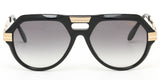 Cazal 657 Shiny Black/Gold Sunglasses