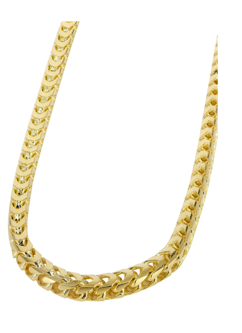 Gold Chain - Mens 10K Yellow Hollow Franco Chain