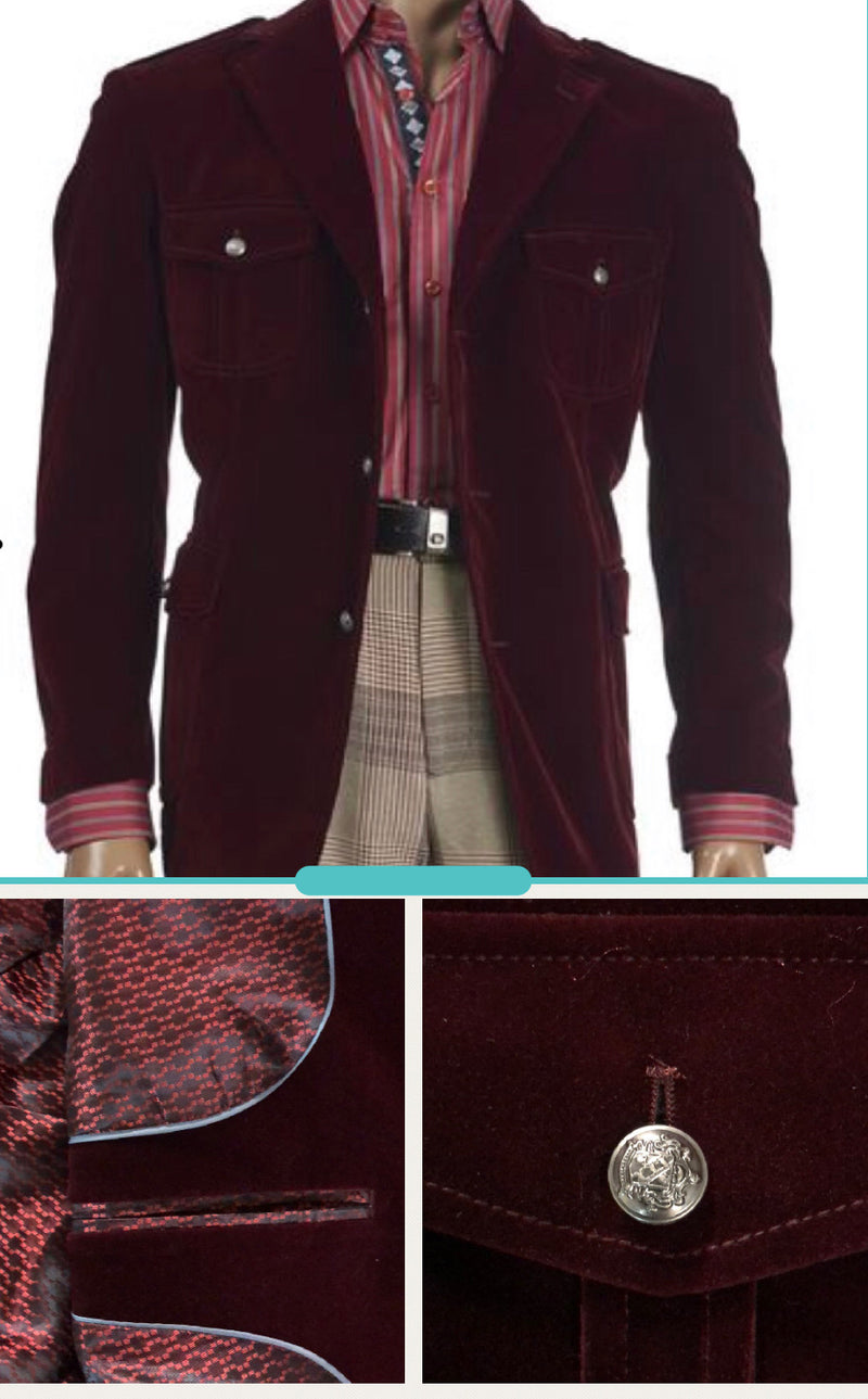 INSERCH LIMITED EDITION BURGUNDY VELVET BLAZER