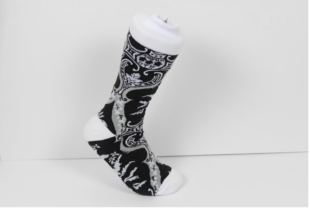 Verse 9 Kawaski White/Black/Grey Design Socks