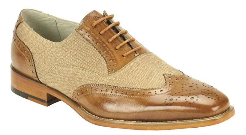 GIOVANNI BLAKE TAN/TAUPE TWO TONE MEN'S DRESS SHOES