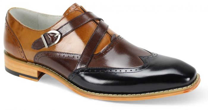 GIOVANNI FELIX BLACK/CHOCOLATE/TAN MEN'S SHOES