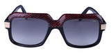 Cazal 607/3 Red/Black Half Snake Skin Color Sunglasses