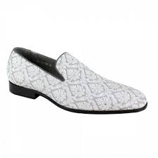 Steven Land Men s Silver Slip On Dress Shoes Raw Iimage Boutique