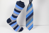 Verse 9 Gita-3 Navy Blue/Light Blue/Grey Design Sock Combo